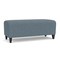 Lesro Siena Lounge Reception Loveseat Bench, Black, RF Serene Upholstery SN6001 - alternate 1